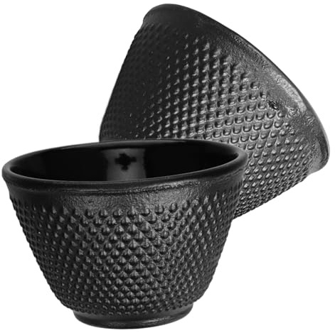 Toyvian 2 pièces Tasses à Thé Fonte Lot de Design Rétro Élégant Isolation Adaptées Boissons Chaudes et Usage Personnel ou Professionnel
