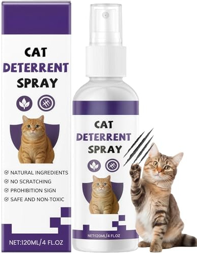 AurolaGlow Cat Deterrent Spray Safe Anti-Scratch 120ml, Indoor & Outdoor Solution to Prevent Scratching Furniture, Sofas, Carpets, Curtains, Plants - 1PCS