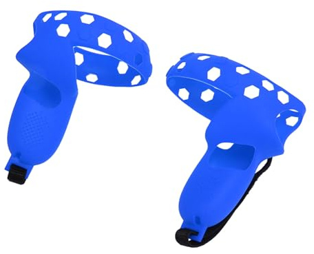 Cryfokt VR-Controller-Griff, Silikon-Griffabdeckung, Schutz mit Handschlaufe für 2, Leicht zu Reinigen für -Gamer (BLUE)