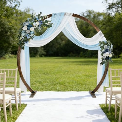 Arco nuziale in legno Archi rotondi in legno Supporto for fondale for pergolato, decorazioni nuziali - Autodecorazione fai-da-te con fiori/palloncini