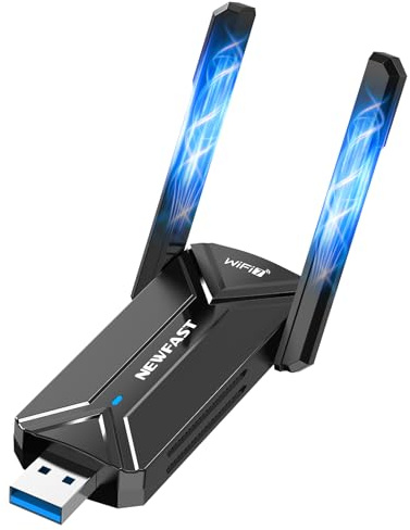 NEWFAST USB WLAN Stick für PC,WiFi 7 Adapter–6500 Mbit/s WLAN Stick