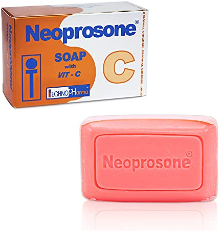Neoprosone, Savon Éclaircissant pour la Peau | 2.82 oz / 80 g | Traitement de l'Hyperpigmentation, Savon Nettoyant, Atténue les Taches Sombres sur : Genoux, Coudes, Visage