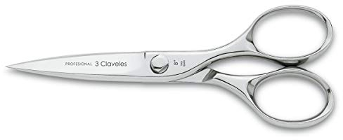 3 Claveles Tijeras Cocina Multiusos, Acero Inoxidable, Brillo, 20 cm