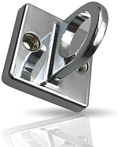 Kerafactum Wandhalterung Halterung zur Abgrenzung für Personen Personenleitsystem Absperrband Gurtband Zuggurt Abgrenzungsgurt Sperre Absperrgurt Halter zur Wandmontage Edelstahl chrome