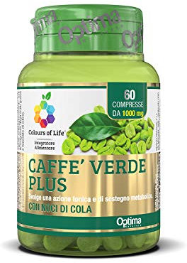 Colours of Life Caffè Verde Plus - Integratore di Caffè Verde - Azione Tonica e Sostegno Metabolico - Senza Glutine e Vegano, 60 Compresse