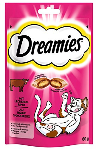 Dreamies Katzensnacks Rind, 3 Packungen (3 x 60 g)