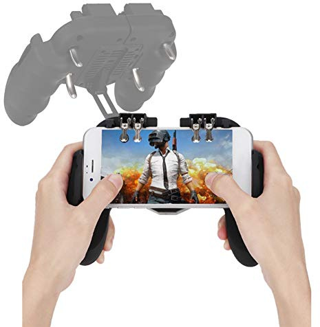 Zopsc Mobile Game Controller for PUBG Mobile Controller, Joystick Remote Grip Shooting Aim Keys for for phones under 6.5inch, Cellphone Gamepad Accessories, with Cooling Fan Mechanical,with USB Cable