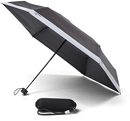 Pantone, Taschenschirm inkl. modischem Reise-Etui, Black 419