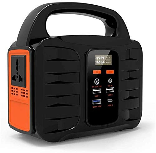 Generador Solar portátil, Paquete de energía para Acampar 155Wh 42000Mah Batería de Litio de Respaldo de Emergencia Inversor de energía sin Gas 110V / 220V AC DC USB