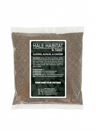 Hale Habitat & Seed Clovers, Alfalfa, & Chicory Food Plot Seed Mix, 1/2 Acre, Perennial Year-Round Attractant