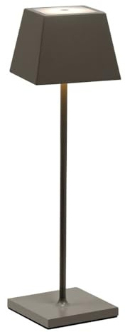 ROSSINI Siesta Lampada a Led da Tavolo Portatile Senza Fili Ricaricabile con USB Touch Dimmerabile IP54 Uso Interno/Esterno H.37cm 2,2watt Luce Calda 2700K 200lm 9 ore di Autonomia (Pearl Beige)