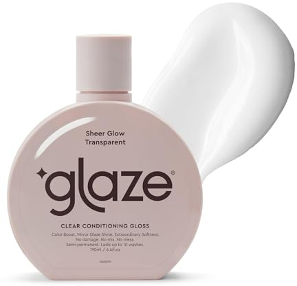 Glaze Super Gloss Sheer Glow Clear Conditioning Gloss – For All Hair Types & Colours, Including Treated – Transparent Hair Gloss that Boosts Colour, Shine & Hydration