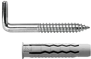 MAURER Kit Sanitario Alcayata Con Taco Ø 12 x 60 mm. Fijación Calentadores/Termos De Agua