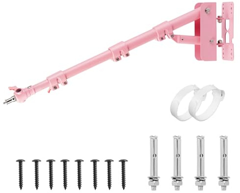 Selens Ring Light Wall Mount 39.37''/100cm with 180° Swivel Boom Arm for Beauty Salons, Barber, Tattoo, Live Streaming, Recording, Pink