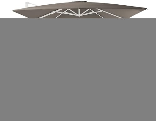 AXI Apollo Premium Ombrellone da Giardino Bianco/Taupe - Ombrellone da esterno 300x300cm -Ombrellone da Terrazzo, Struttura Alluminio, Rotazione 360°, Ombrellone da giardino 3x3 - Resistente UV