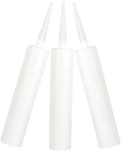 3Pcs Fillable Caulking Sealant Tubes Reusable Empty Caulk Tubes for Repairs Ideal for Sealing Cracks in Kitchen and Bathroom