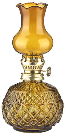 Öllampen, Öllampen for den Innenbereich – farbige Ananaskugeln, weihnachtliche Mini-Lichter for Zuhause, Desktop-Dekoration – 7-Zoll-Kerosin-Öllampenlaterne aus Glas (Farbe: Rot) ( Color : Yellow )