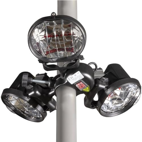 Parasol chauffant infrarouge d'extérieur 1350 W - Pour tonnelle, table à manger, terrasse, chauffage de 5 m