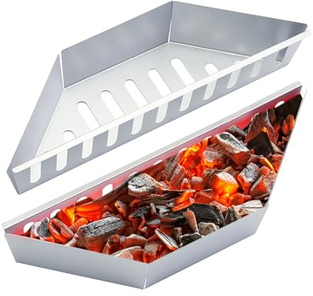 LUTITASD Kohlekorb für Weber Grill 55,9 cm Edelstahl Holzkohlegrill Zubehör für Weber Holzkohlekorb für Weber Grillzubehör Silber