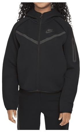 Nike Kinder Tch Fz Ls - Pd Kapuzenjacke, Black/Black/Black, 158-170