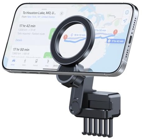 HoneTeek Tesla telefonhållare med stark magnet, kompatibel med Tesla 2020-2026 Model 3/Y, Model S/X, magnetiskt bilfäste för iPhone 17 16 15 14, Samsung, GPS