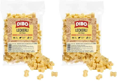DIBO Leckerli mit Käse, 200g Beutel - Hundesnack klein und praktisch Training Hundeleckerlies, gesund und lecker, Belohnung für Hund und Katze (Packung mit 2)
