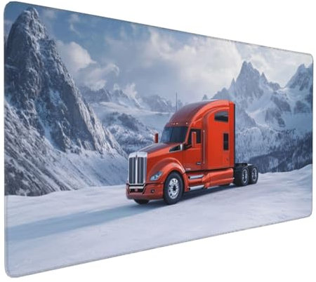 Gaming Mauspad XXL Auto Mousepad 1000x500x4mm Schneeberg Verlängertes Mauspad Schreibtischauflage,Genähte Kanten Mauspad,Verbessert Präzision Geschwindigkeit Wasserdicht Geeignet für Büro und Spiele