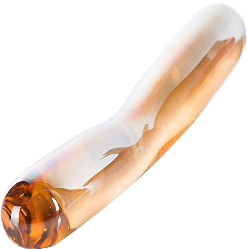 FOPS Gode anal verre doré 17.5cm Ø2.8cm plug anal sex toys femme homme godemichet verre non poreux plugs anals débutant extenseur jouet sexuel anal absorbe chaleur froid stimulation anale discrète G67