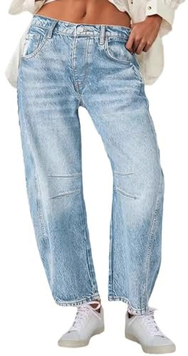 Pantalones vaqueros holgados para mujer Y2k de cintura baja, pantalones vaqueros de pierna ancha, pierna ancha, tobillos, pantalones casuales, rectos, elásticos, boyfriend, sueltos, herradura, globo,