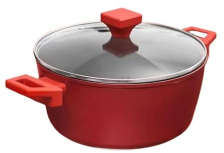 BOJHGO Cocotte Pentola for brodo Pentola for zuppa Pentola for stufato con Coperchio 24 cm Pentole antiaderenti Cucina Pentole Gourmet nutrienti