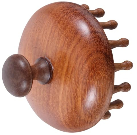 LRXIYODE Holz Kopfhautbürste für Kopfmassage mit Fester Struktur zur Linderung von Juckreiz und Widerstandsfähig gegen Verformung Elegantes Design für Büro und Reisen