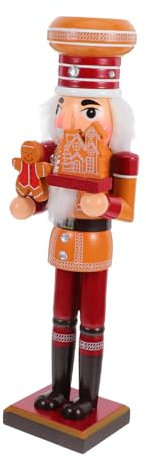 SMASOLO Cascanueces De Jengibre Madera Pintada Figura De Soldado Adorno De Escritorio para Oficina Decoración De Fiesta De Mesa