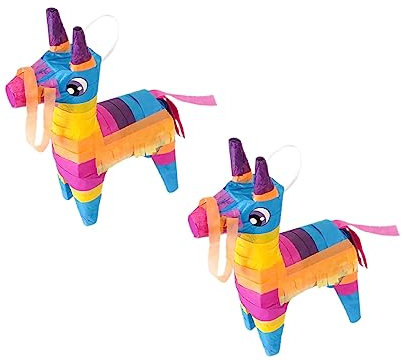 2 Stück Lama Pinata Dekoration für Geburtstagsfeiern Farbenfrohe Party Deko für Cinco De Mayo Mexikanische Themenfeiern und Kindergeburtstage