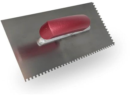 Karl Dahm Cazzuola lisciante con dentatura extra affilata 4 – 12 mm – Cazzuola professionale con manico in legno robusto per un'applicazione precisa della colla per piastrelle, sviluppata da