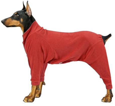 Arctic Polar Fleece Hundebody Vollständige Abdeckung 4-Bein Thermo-Overall Hoher Hals mit Verstellbarem Schnallendesign Extremer Kälteschutz für Kleine Mittlere Große Rassen