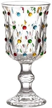 Dh2yjnbf3 Verre à vin/champagne vintage en relief, 20 cl, élégant, à pois peints en relief.