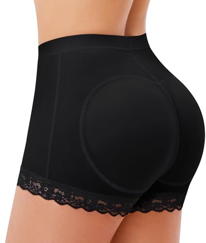 Junlan Culotte Gainante Femme Push Up Fessiers Sculpés Ventre Plat Amincissante Shapewear Sculptant Culottes Invisible Panty Short Gainant sous-Vêtement Femme Culotte Sculptante Rembourrée