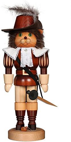 Nutcrackers Nussknacker Gestiefelter Kater natur - 37,5cm - Original Erzgebirge - Christian Ulbricht