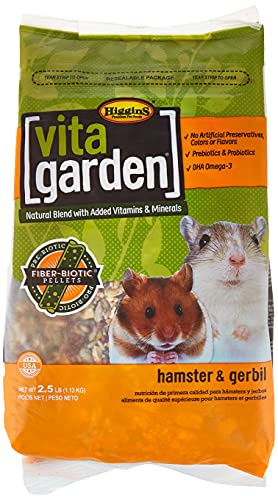 Higgins Vita trädgårdshammster och gerbilmat, 1,1 kg, Large