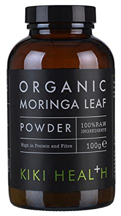 KIKI Health Premium Organic Moringa Leaf Powder - Certified Superfood with Essential Vitamins & Sustainably Sourced for Healthy Living - Conveniently Blends into Smoothies & Dishes - 100g