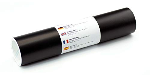 Selbstklebende Wandtattoo-/ Plotterfolie Vinylfolie matt 21 cm x 3 m, Farbe:Schwarz