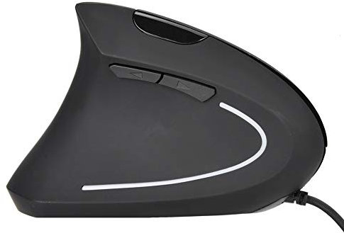 Diyeeni Souris Verticale Filaire pour Gauchers, Souris Ergonomique sans Fil avec DPI 800/1200/1600 Réglable en 3 étapes, Plug and Play, 6 Touches pour Windows/Mac OS - Noir