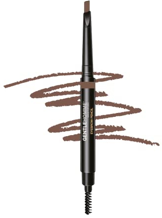 Gentlehomme Herren Augenbrauenstift Wasserfest 2-in-1 Wasserfester Augenbrauenpinsel für Männer, Ultradünn & Präzise (Light Brown)