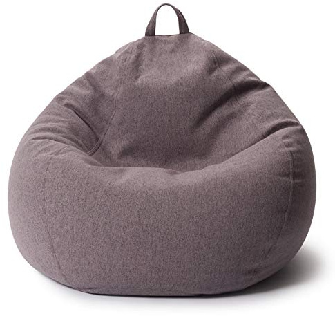 Lumaland Poltrona a Sacco Comfort Line - XXL - 100x120x50 cm - Bean Bag Interno ed Esterno per Giardino, Salotto, Balcone - Pouf Elegante e Morbido Outdoor & Indoor - Grigio Scuro