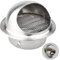 SNAGAROG Griglia di Ventilazione A Sfera in Acciaio Inox 10cm Cappuccio a Griglia di Ventilazione Presa d'Aria Rotonda a Parete in Acciaio Inox per Tutti i Tubi con Diametro di 4 Pollici