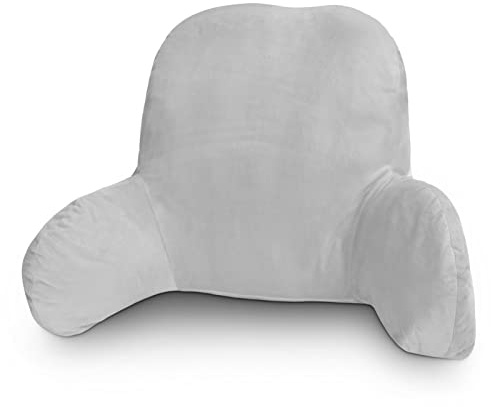 YORKING Reading Pillow 58x40x25cm Backrest Support Pillow Lumbar Cushion Sofa Back Support Chair Bed Car Office Rest Bench Pillow Soft(Gray)