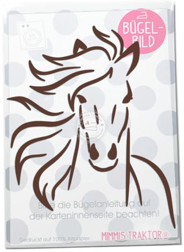 Bügelbild Pferd 10 cm x 12 cm FLEXFOLIE Aufbügler Applikationen Bügelsticker für Stoffe Textilien Kinder zum Aufbügeln Flicken, Farbe:braun