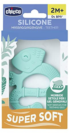 Chicco Soft&Clean Lizard Teething Ring Blue 2M+