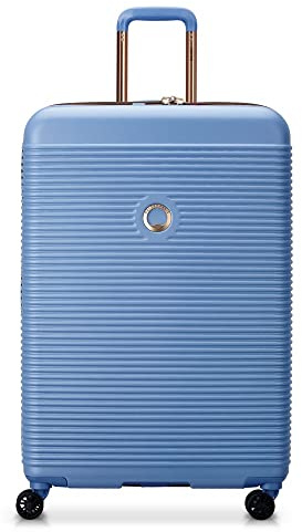 DELSEY Paris - Freestyle - Valise soute Rigide 76 cm x 50 cm x 32 cm - roulettes silencieuses - Coque légère et Solide - 104 L - XL - Bleu Ciel
