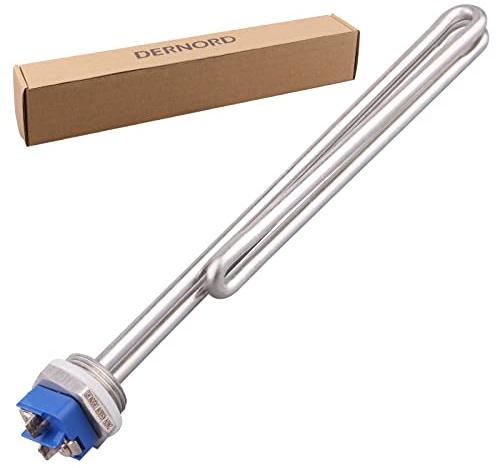 DERNORD 240V 4500W Foldback-Heizelement Edelstahl Heizung Ersatzteil 1 Zoll 33MM Flansch BSP Gewinde mit niedriger Wattdichte